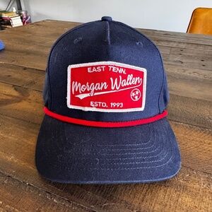 Morgan Wallen Hat Dark Blue and Red
